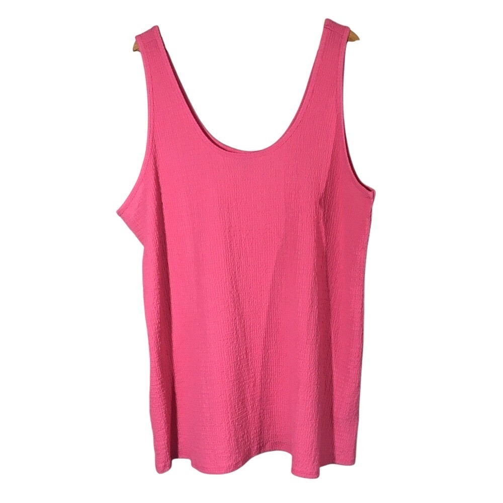 Torrid Textured Scoop Neck Sleeveless Tank Top Size 5 Pink